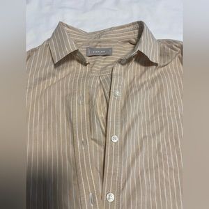 Everlane Tan Striped Button Down Size US4